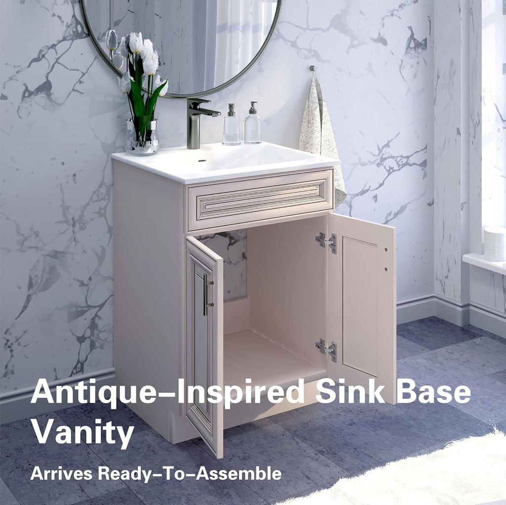 Antique White Sink Base Bathroom Vanity 24'/30'/36' Width Ready-to-Assemble(36' Width)