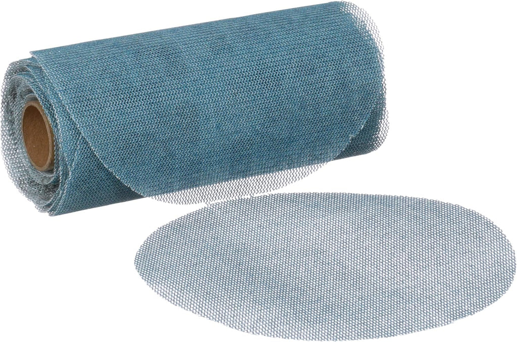 3M Blue Net Disc Roll 36437, 5 in, 150+ Grade, 100 Pack, Best in Class, Virtually Dust-Free, Abrasive Sheet Roll