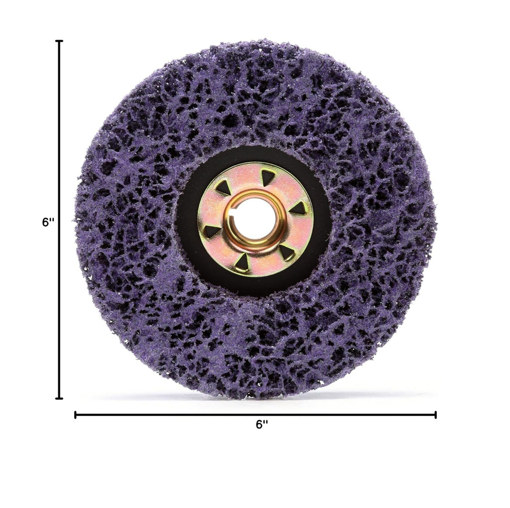 Scotch-Brite Clean and Strip XT Disc, 6 in x 1/2 in, S XCS, 15 per case