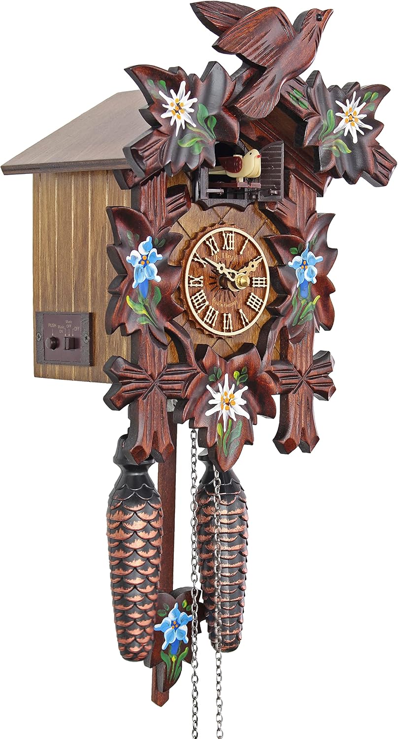 Quartz Cuckoo Clock - Alpine Flowers AH 40/8 QM