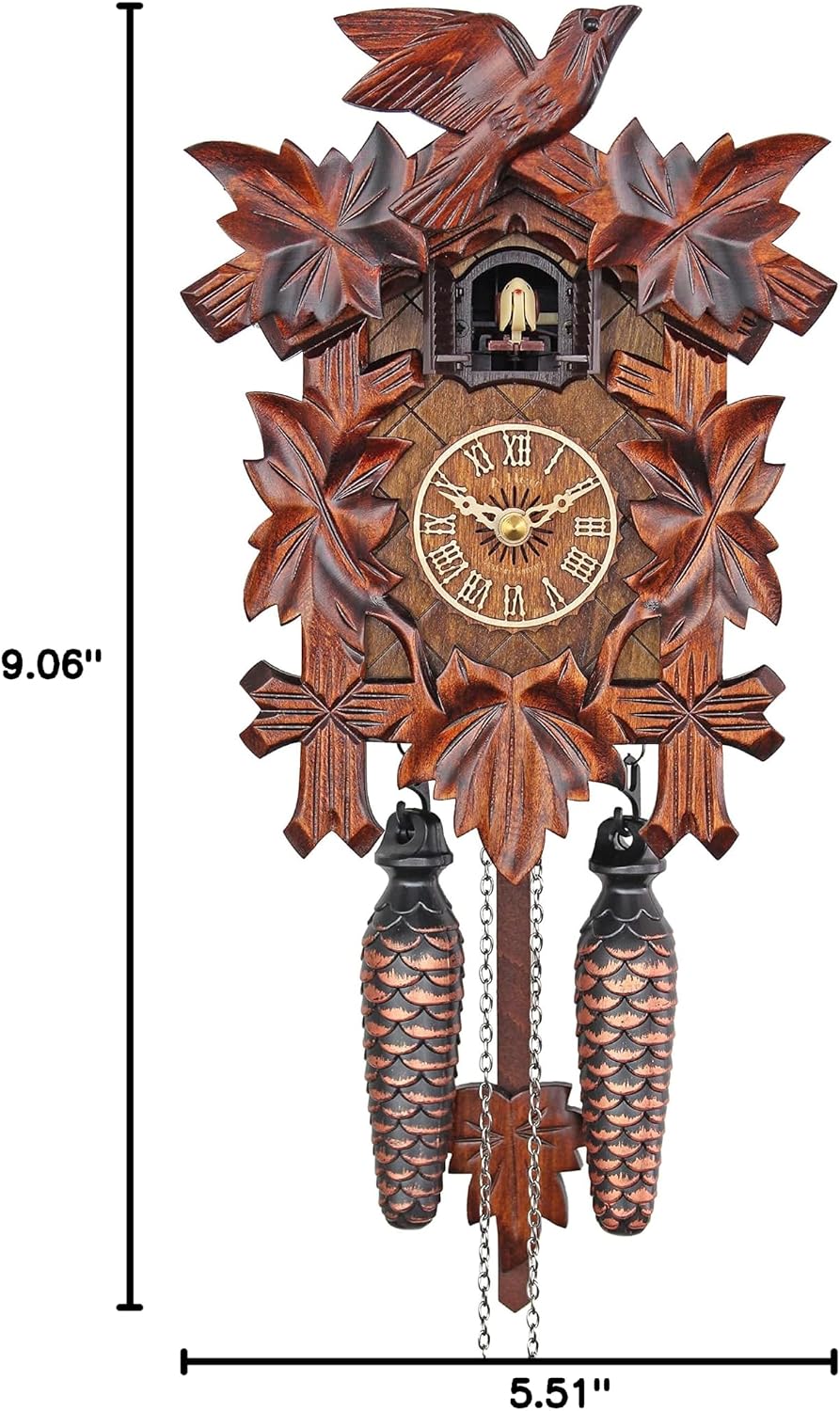 Quartz Cuckoo Clock - The Traditional Vine Leaves AH 40/1 QM