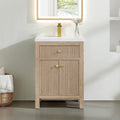 ALTAIR 24 Inch Vanity Bathroom Small Sink Vanities Single Bath Large Storge Cabinet with Ceramic Sinks Countertop Soft Closing Doors and Dovetail Drawers Modern Pre-Assembled