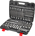 CARBYNE 114-Piece Master Metric & SAE Hex (Allen), Torx and XZN Triple Square Bit Socket Set | S2 Steel Bits, CrV Steel Sockets, Corrosion Resistance, Durable Case | 1/4', 3/8' & 1/2' Dr.