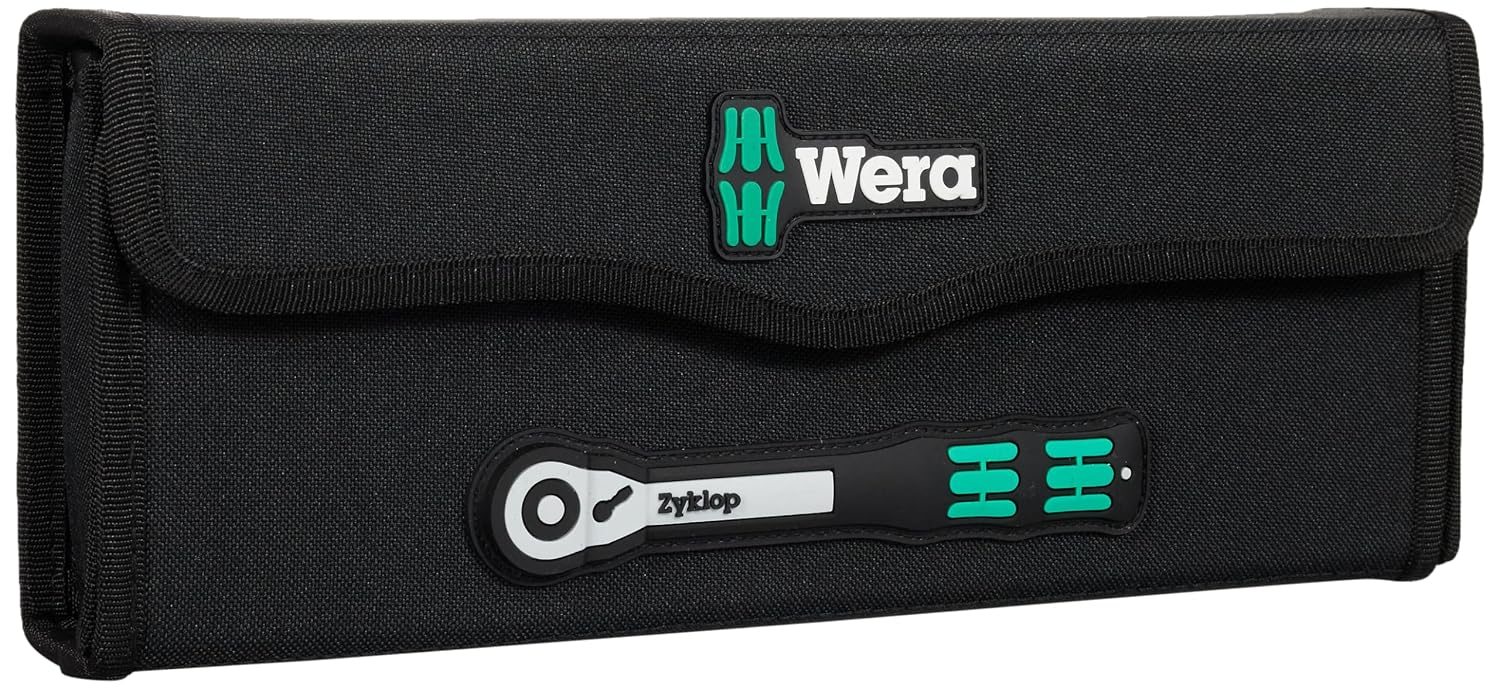 WERA 05004090001 8006 SC 1 Zyklop Hybrid Ratchet Set, 1/2' Drive, Metric, 13 Pieces
