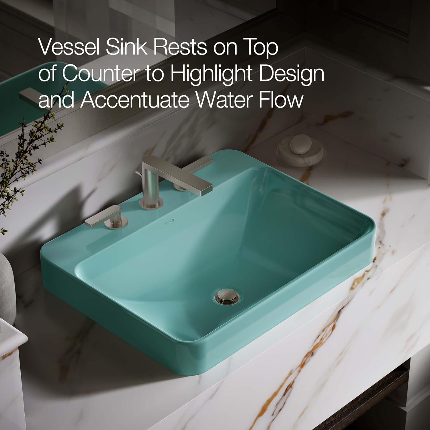 KOHLER Vox 23 in. Rectangular Drop-In Vessel Bathroom Sink