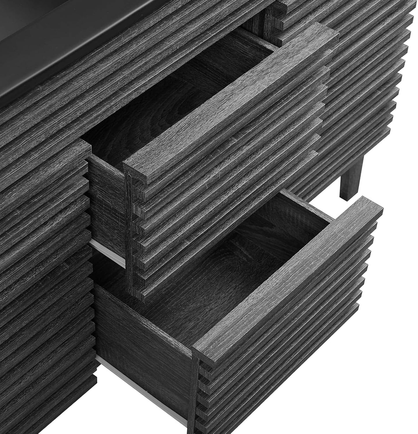 Modway Render 48' Double Bathroom Vanity in Charcoal Black