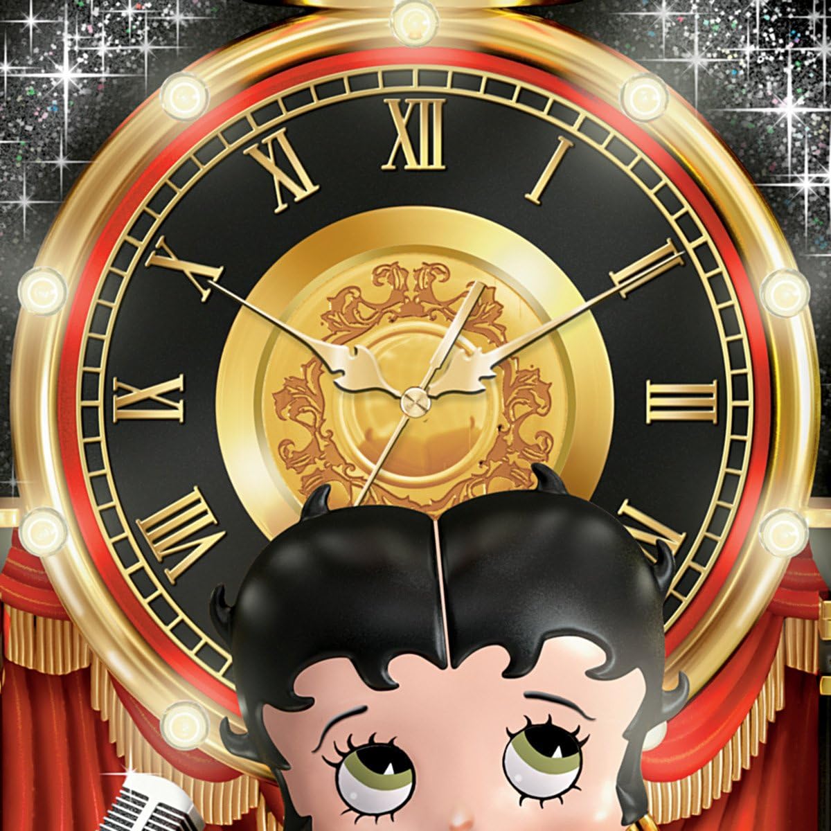 The Bradford Exchange Sculpted Betty Boop Cuckoo Clock with Lights and Sound