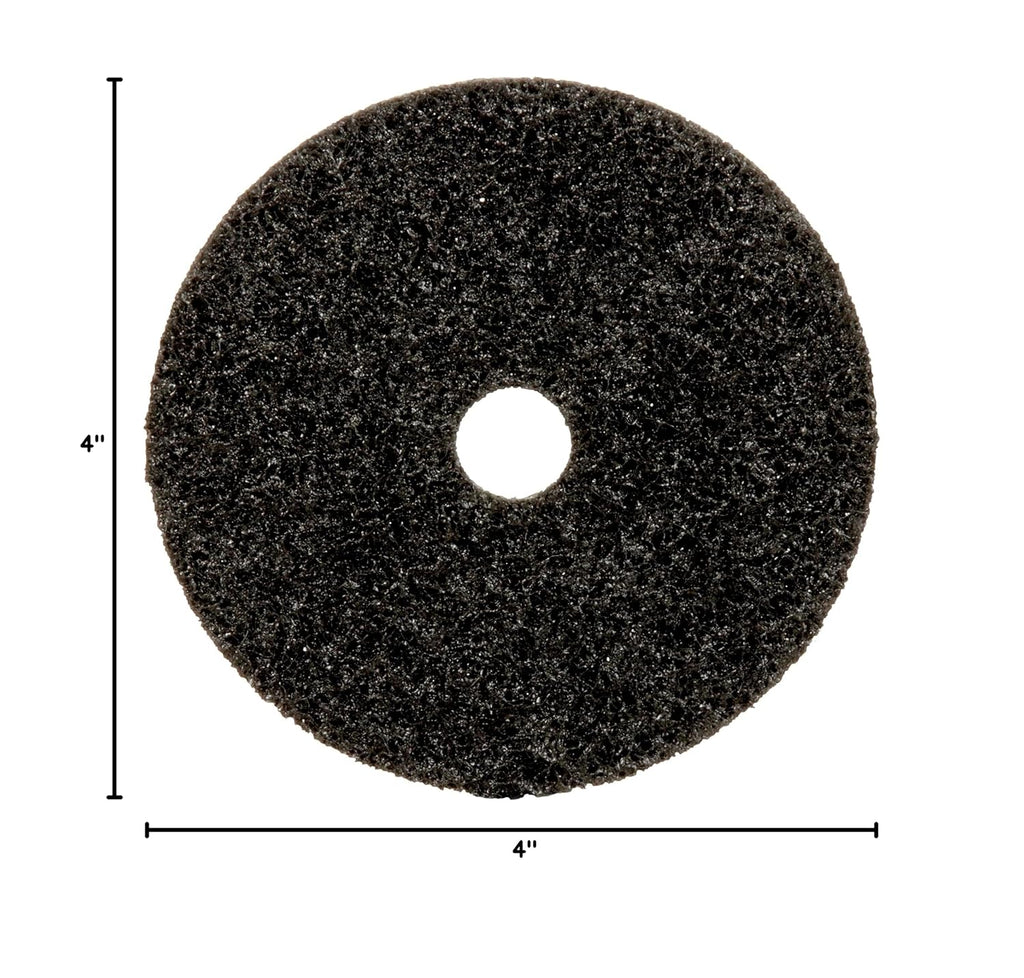 Scotch-Brite Precision Surface Conditioning Disc, PN-DH, Medium, 4 in x 5/8 in, Hook and Loop Attachment, Multi-Purpose Disc for Grinding, Polishing, and Blending