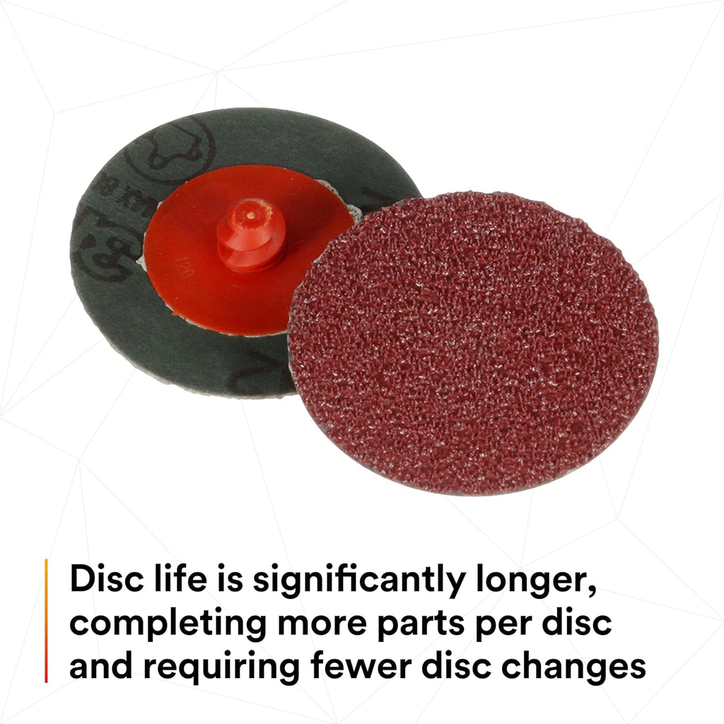 3M Cubitron II Fibre Roloc Disc 982C TR, Speed-Lok TR Quick-Change Attachment, Ceramic Aluminum Oxide, 2' Diameter, 60 Grit (Pack of 200)