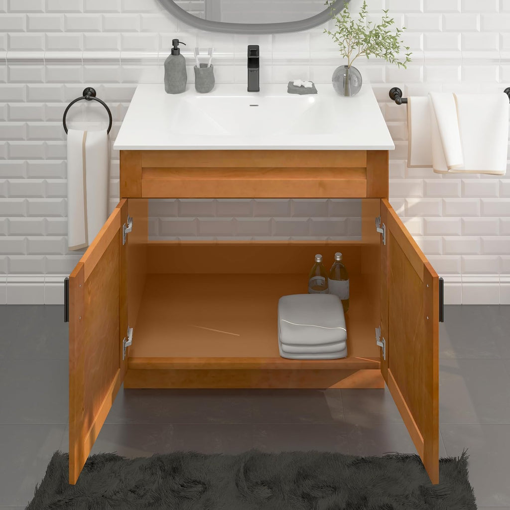 Maple Shaker Sink Base Bathroom Vanity 24'/30'/36' Width (36' Width)