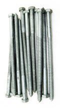New Pack of (10) Galvanized Hex Head 5/8 x 12' Lag Bolts Wood Screws Multi-Purpose Comprehensive Hardware Fastener Assortment Kit MoPNEM03520