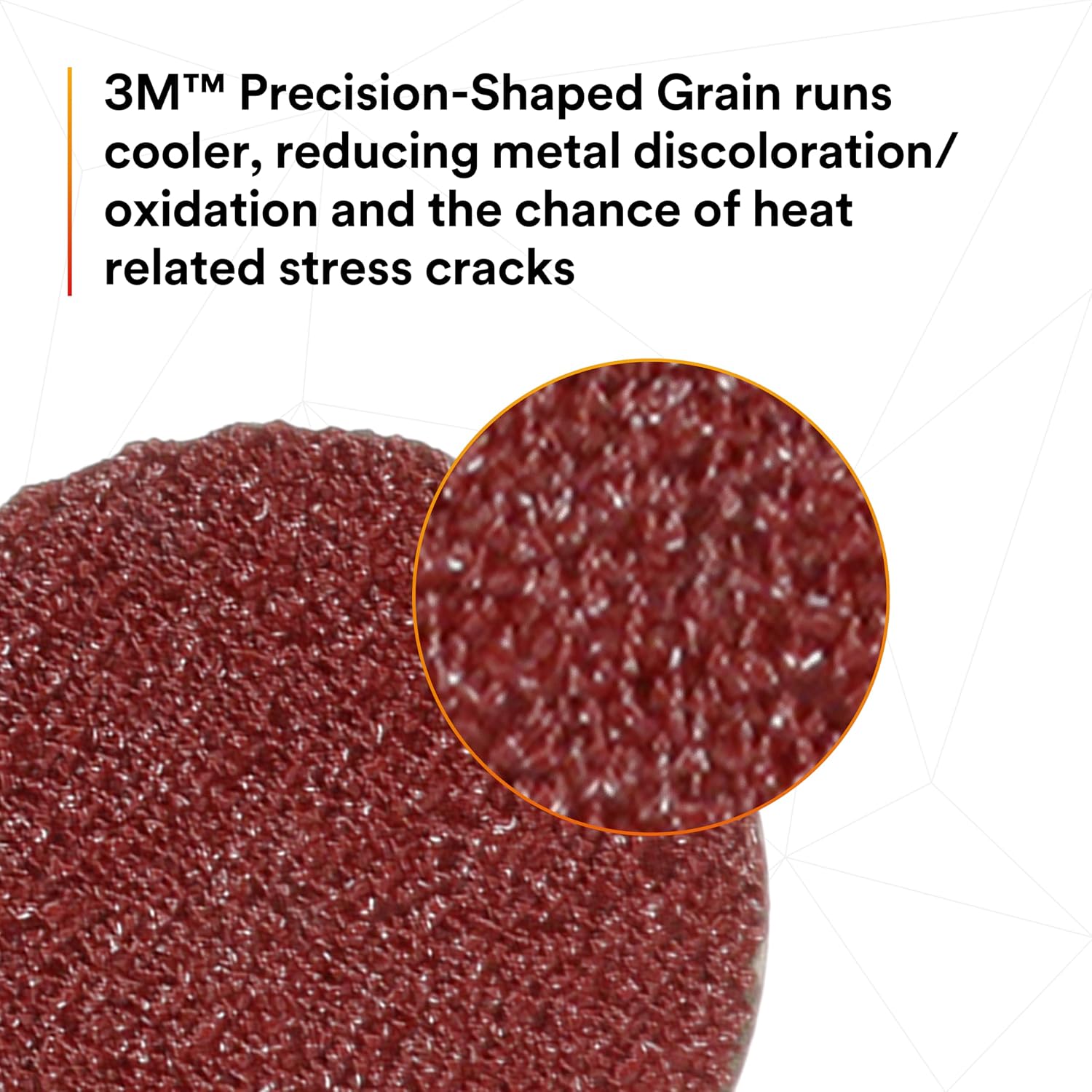 3M™ Cubitron™ II Roloc™ Fibre Disc 982C, 36+, TR+, Red, 2 in, Die R200P, 1000 ea/Case