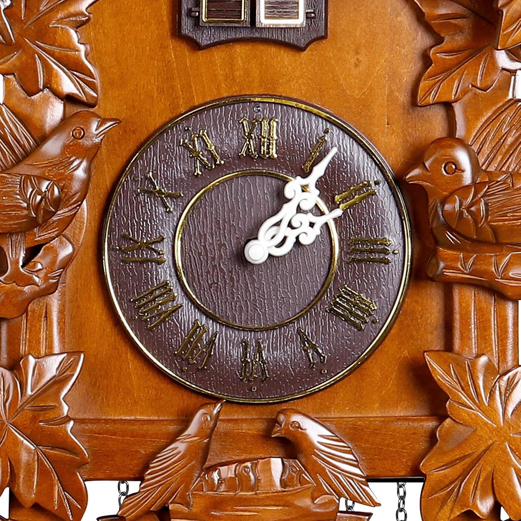 Kendal Vintage Cuckoo Clocks, Large Handcrafted Wood Cuckoo Clock and Swinging Pendulum Wall Clock Traditional, Wooden Decorative,Modern Wall Clock Cuckoo Clock MX015-1