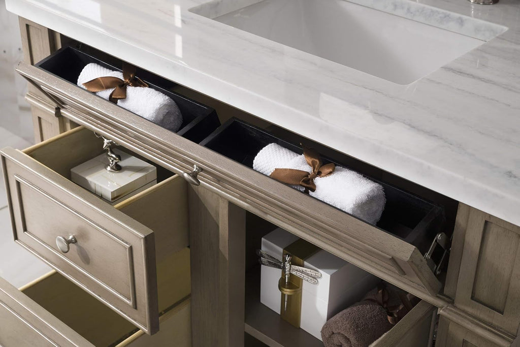 James Martin Bristol 36' Single Bathroom Vanity in Whitewashed Walnut (Top Not Included)