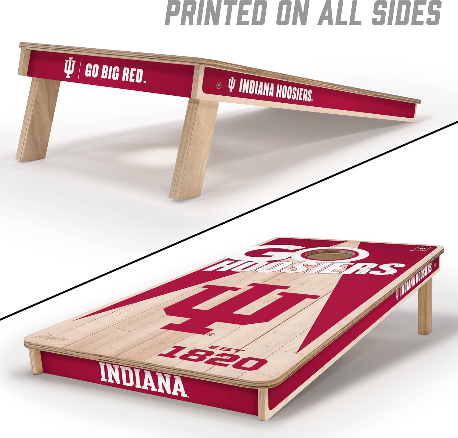 YouTheFan NCAA 2' x 4' Professional Wood Cornhole Game with Logo Bags