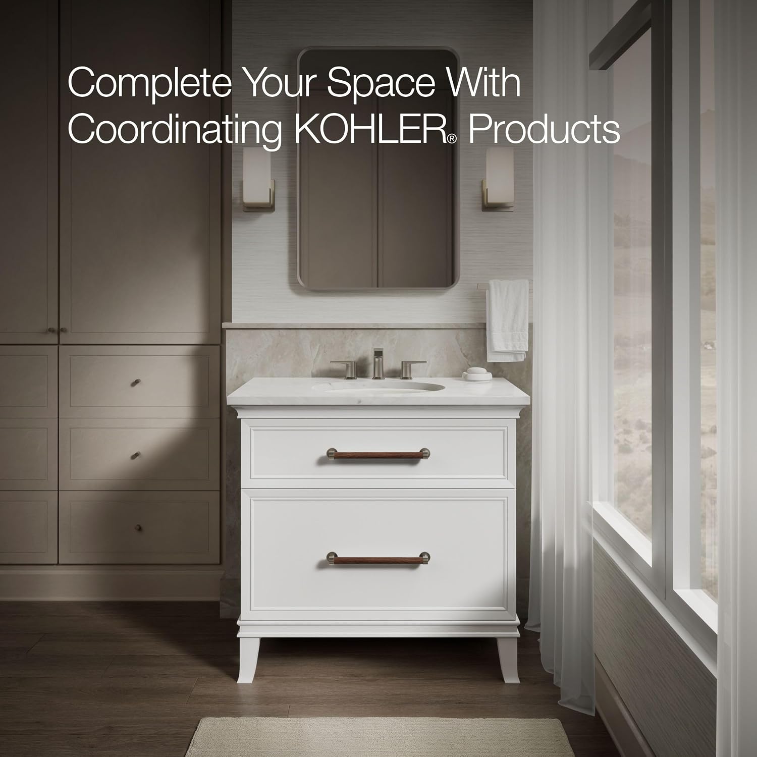 KOHLER 2210-96 Caxton Under-Mount Bathroom Sink, Include Overflow Drain, Fits 14' x17' Cutouts, Undermount Installation, Biscuit