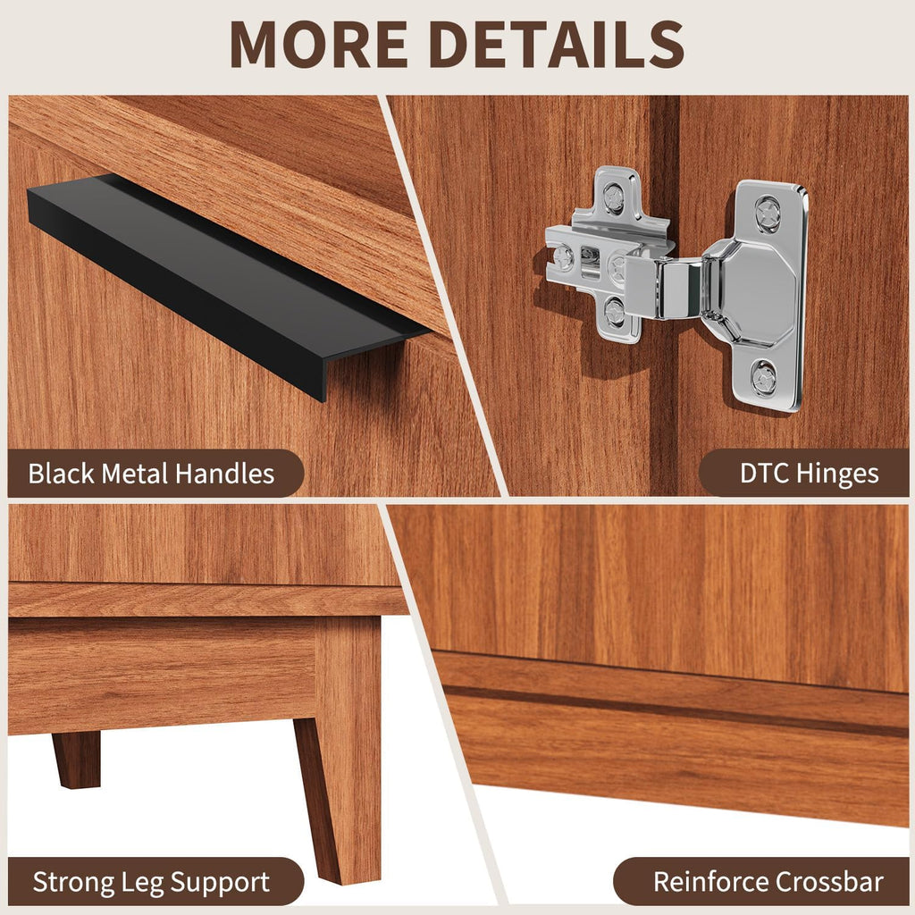 EROMMY 24 Inch Bathroom Vanity with Sink Combo, Bathroom Vanity with 2 Doors, Rustic Freestanding Bathroom Cabinet with Adjustable Shelf & Boat Glass Vessel Sink, Includes Water Tap & Sink Accessories