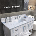 Bathroom Marbling 43-in X 22-in Vanity Top Sink with undermount Bowl And 3 Pre-Drilled Hole, Reinforced Packaging, Engineering Stone, Carrara White (Not included Faucet)