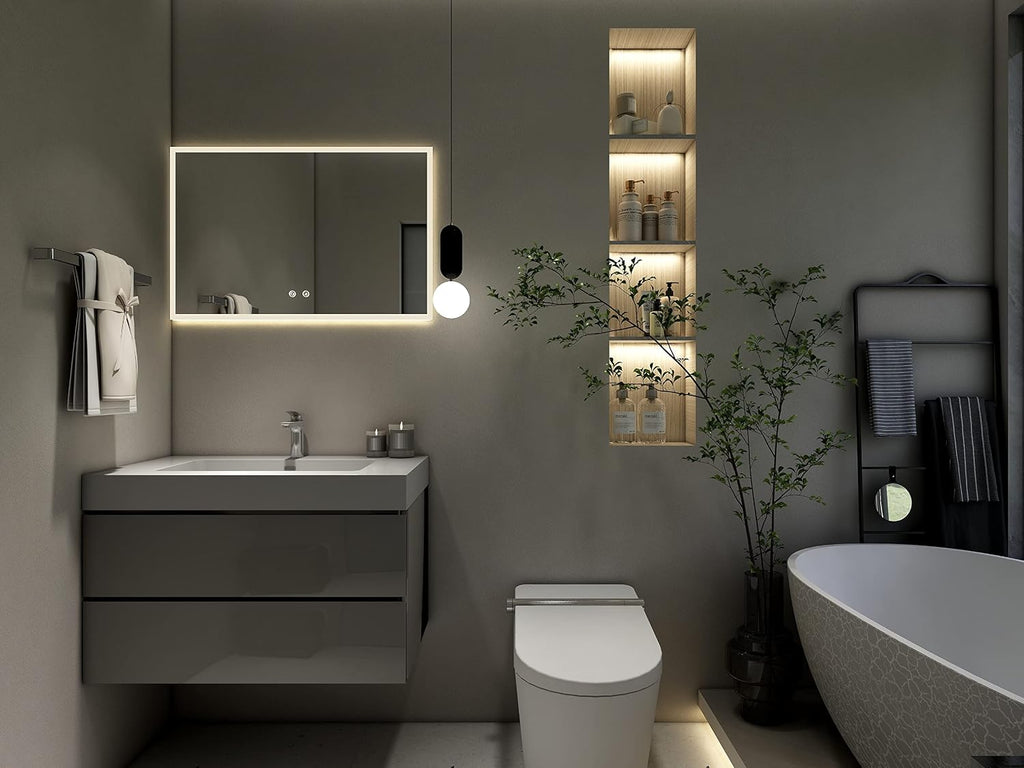 Alice 36 Inch Bathroom Vanity with Sink with Overflow, Large Storage Small Bathroom Vanity for Modern One-Piece Basin Minimalist Bathroom Sink Cabinet