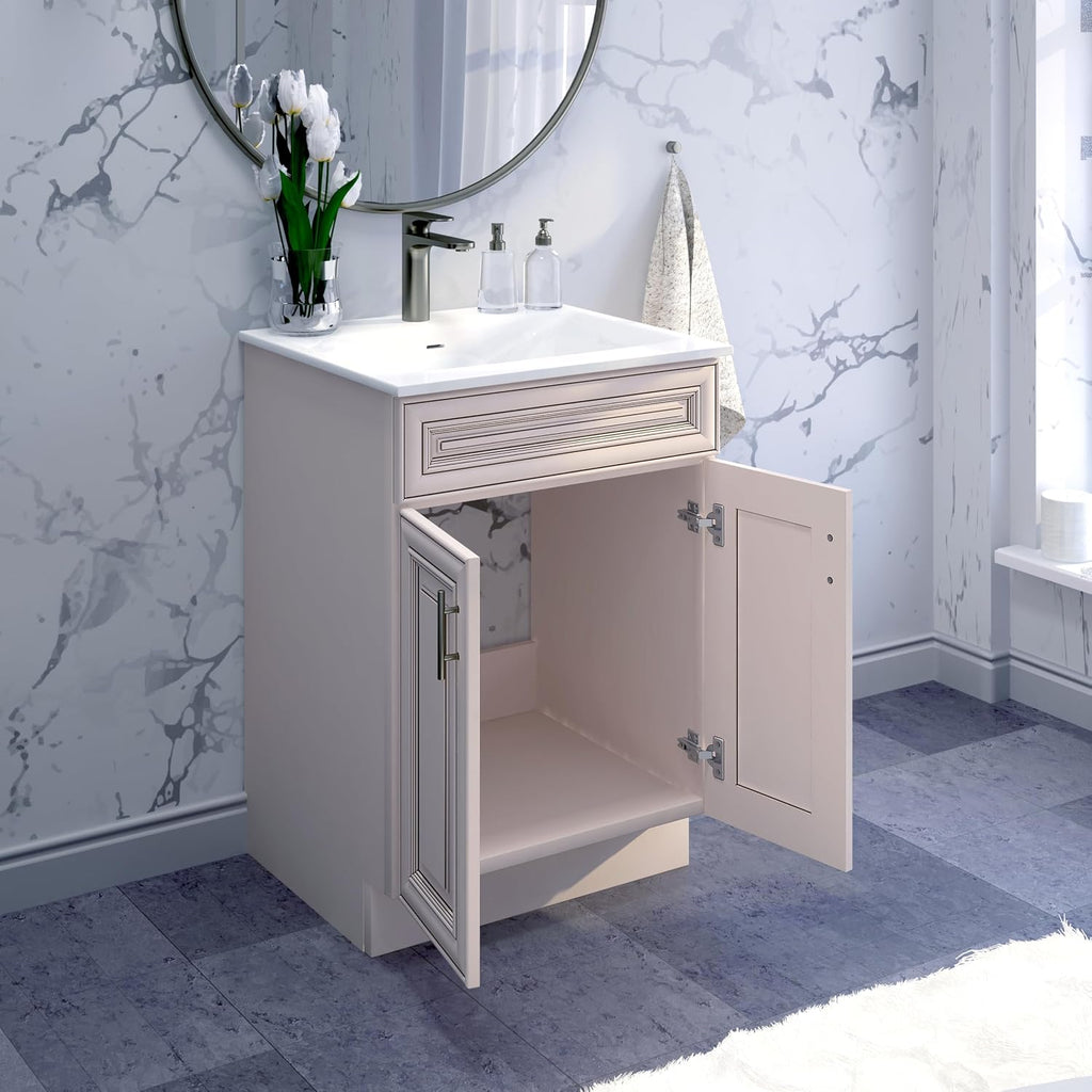 Antique White Sink Base Bathroom Vanity Ready-to-Assemble Cabinet 24'/30'/36' Width (24' Width)
