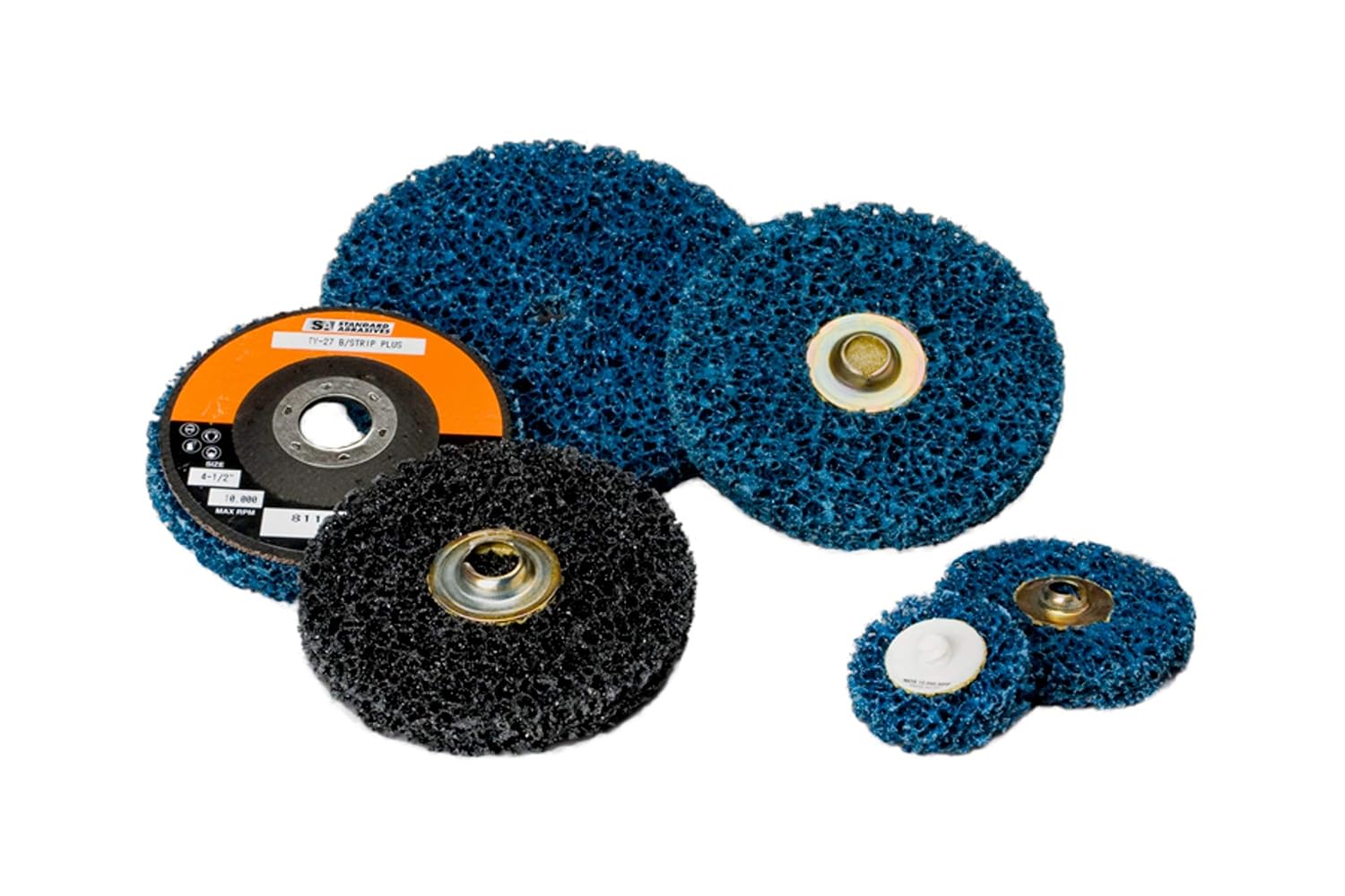 3M 33114 Standard Abrasives Quick Change TR Cleaning Pro Disc 840399, 2 in Coating Cut Cutting Angle Flute Blue (Pack of 25)