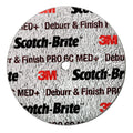 3M Scotch-Brite Deburr and Finish PRO Unitized Wheel, 2 in x 1/2 in x 1/4 in 6C MED+, 30 per case