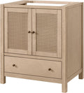 Alaterre Furniture Lucca Bathroom Vanity - Freestanding Cabinet Without Sink - 30 Inch Small Wood Bathroom Vanity with Large Drawer and Soft-Close Doors - Under Sink Cabinet Only (Natural)