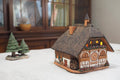 Ceramic Miniature House Cuckoo Clock House in Black Forest, Germany, Tealight Candle Holder Room Decoration Handcrafted Collectible Miniature Aroma Light House C298