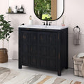 P PURLOVE 36' Bathroom Vanity with Sink Top Combo Set, Modern Single Bathroom Cabinet with Adjustable Shelf and Soft Closing Doors,Wood Frame
