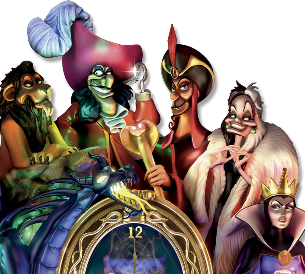 The Bradford Exchange Disney Villains Timeless Treachery Musical Cuckoo Clock, LED Illuminated, Limited Edition