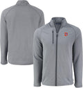 Cutter & Buck Men's Heather Gray Denver Broncos Peshastin Eco Fleece Recycled Raglan Tri-Blend Full-Zip Jacket
