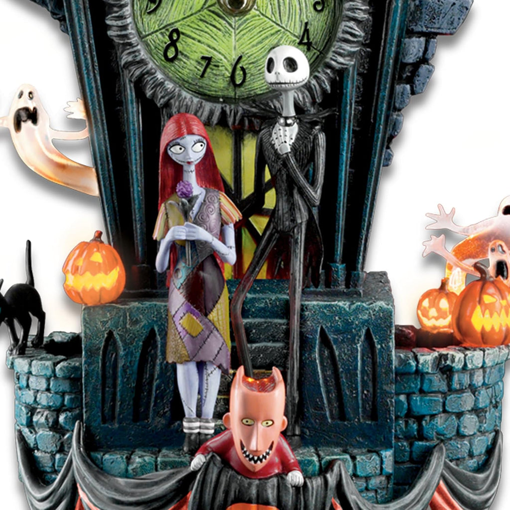 The Bradford Exchange The Nightmare Before Christmas Cuckoo Clock, 21 inches, Musical, Light-Up, Limited Edition