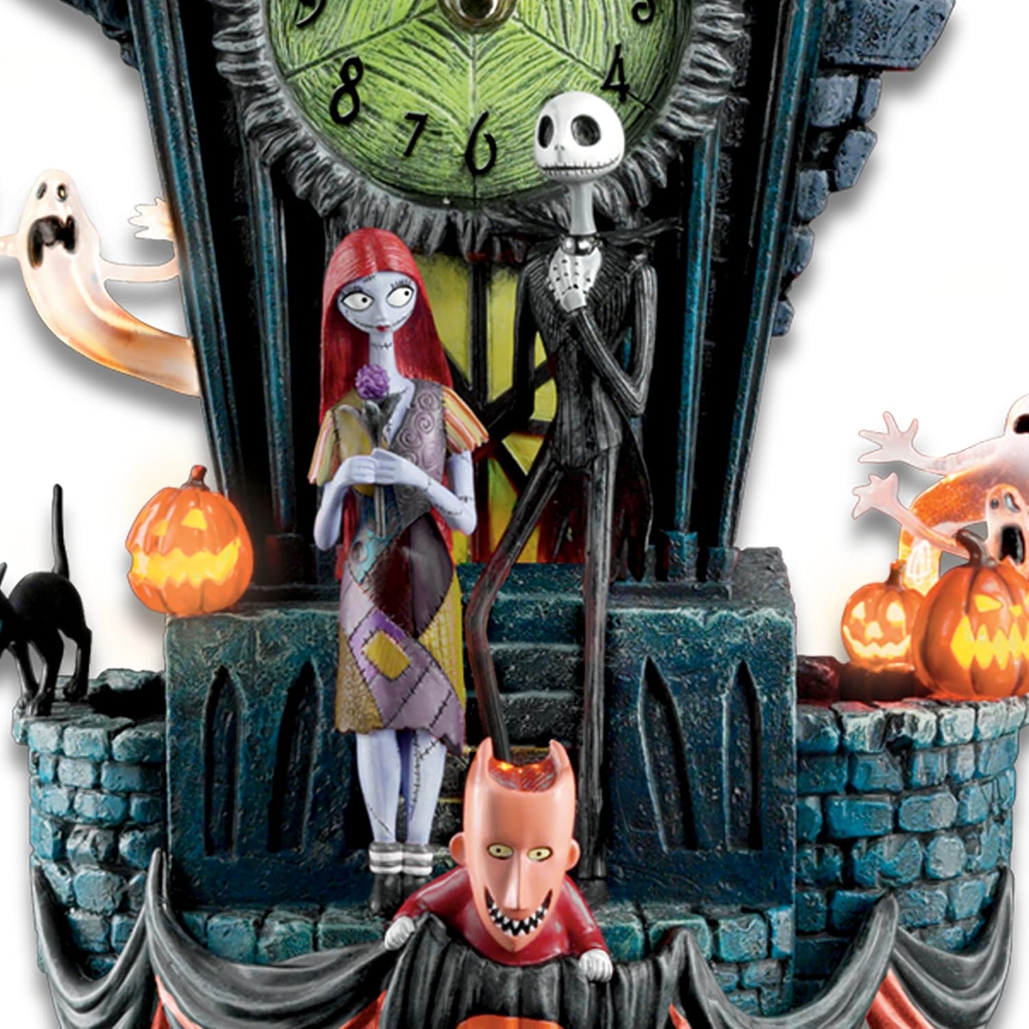 The Bradford Exchange The Nightmare Before Christmas Cuckoo Clock, 21 inches, Musical, Light-Up, Limited Edition
