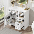 36' Bathroom Vanities Cabinet with Ceramic Sink Set Combo, Tip-Out Drawers, Storage Organizer Door Shelf, Soft-Closing Door, White