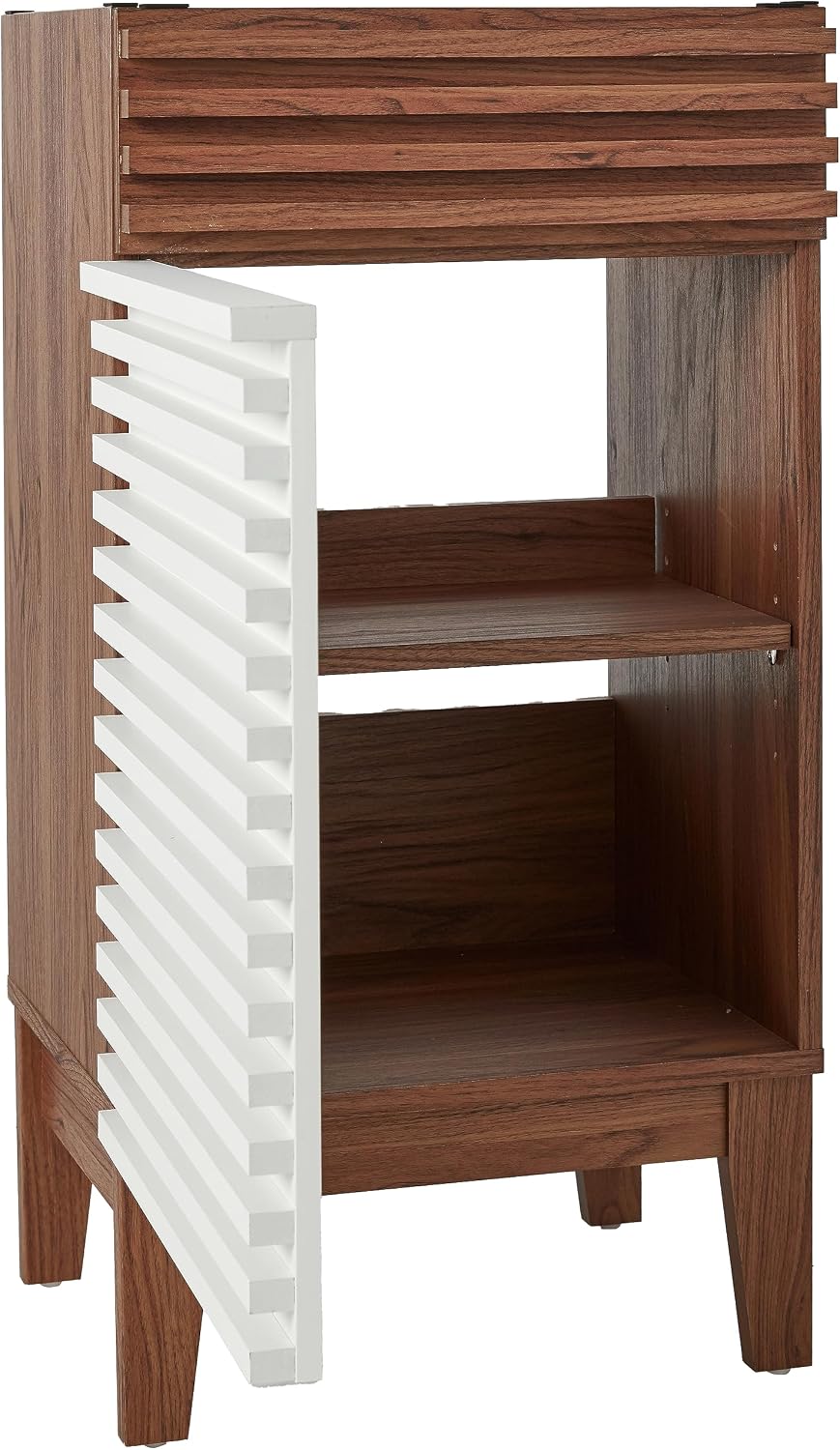 Modway Render 18' Bathroom Vanity in White Walnut - Sink Basin Not Included