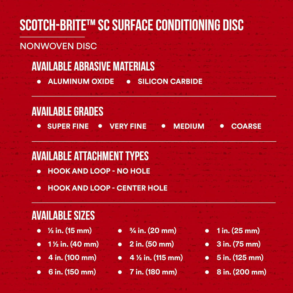 3M Scotch-Brite Surface Conditioning Disc, 5 in x NH A CRS, 50 per case