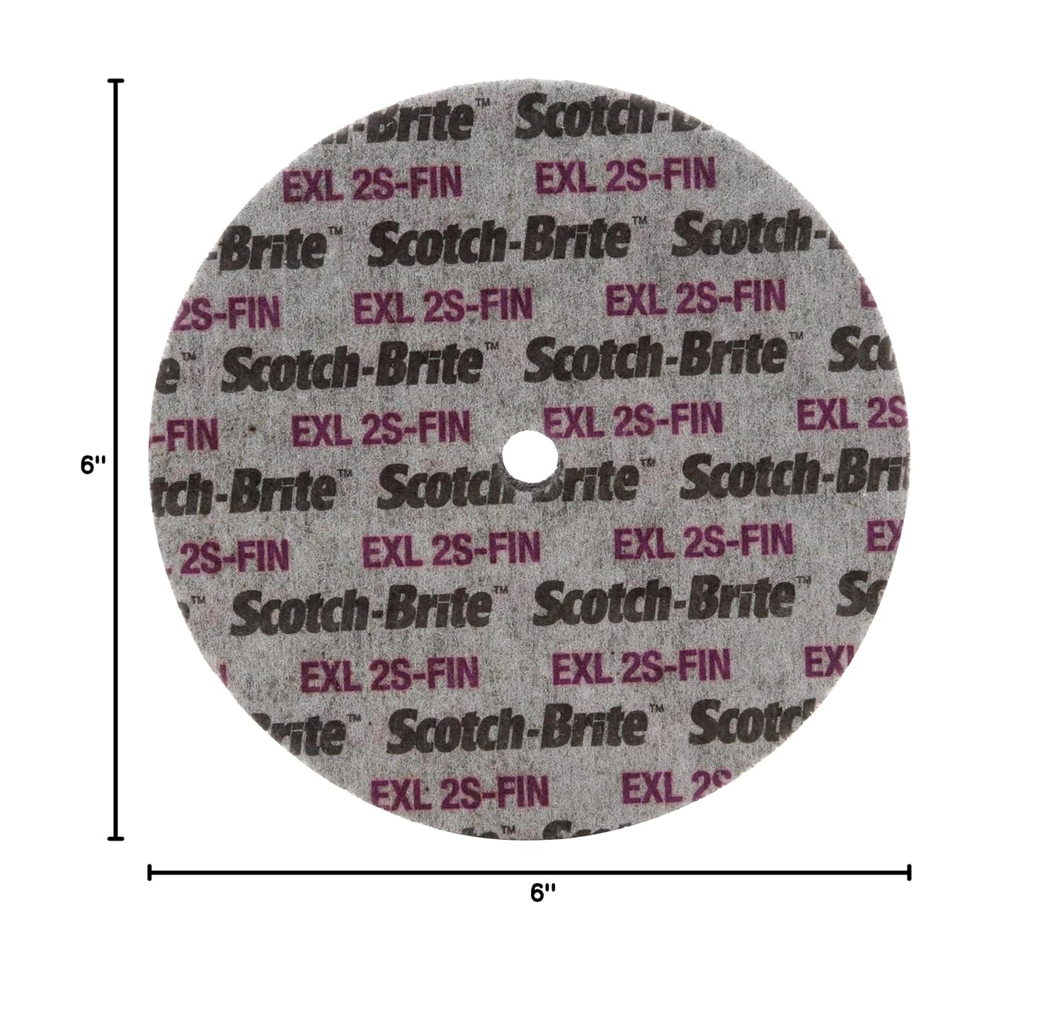 3M Scotch-Brite EXL Unitized Wheel, 6 in x 1 in x 1/2 in 2S FIN, 2 per case