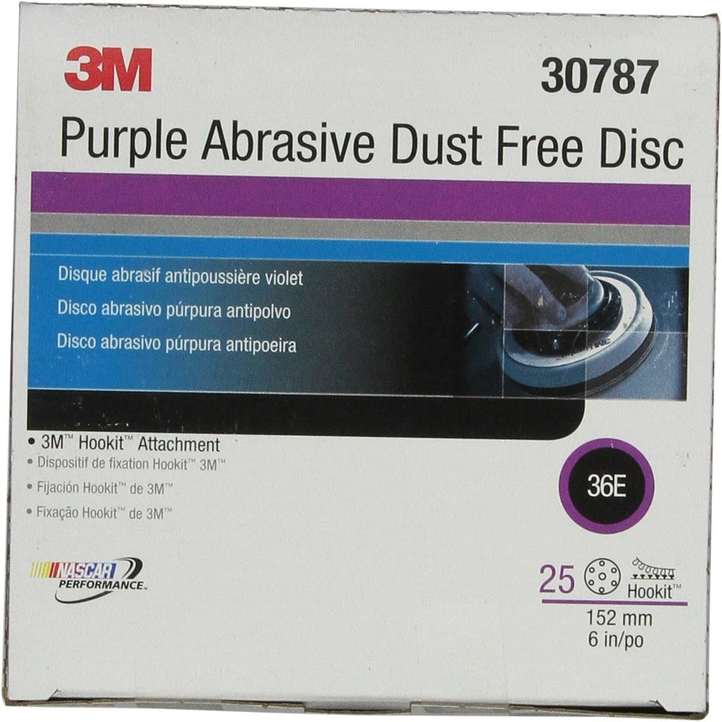 3M Purple Abrasive Disc D/F, 30787, 6 in, 36E, 25 discs per carton