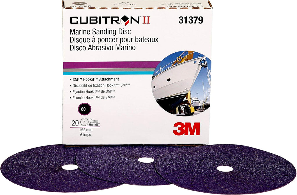 Cubitron II 31379 Purple Hookit Marine Sanding Disc (6 in 80+)
