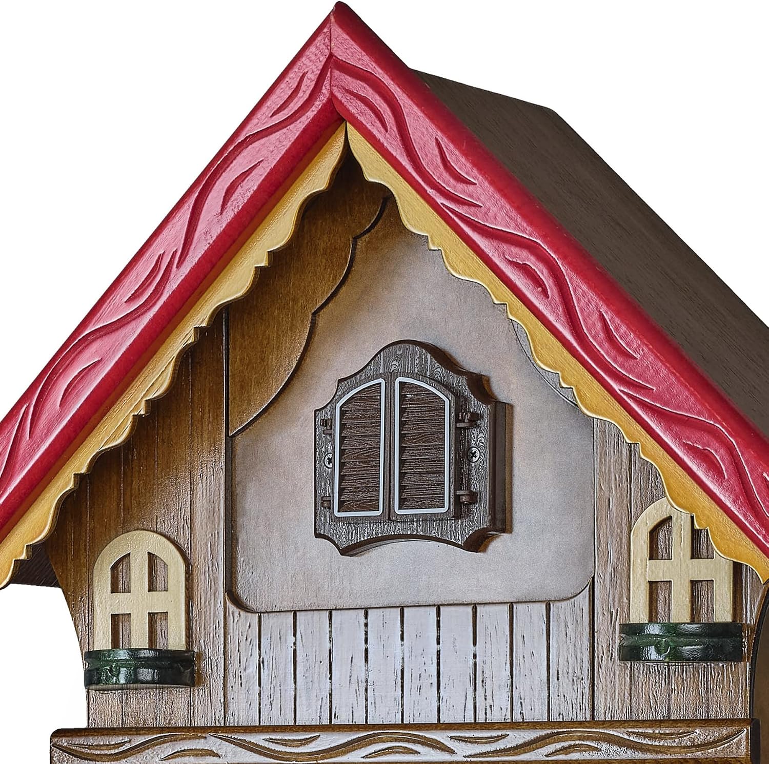 TIMEGEAR Cuckoo Clock with Night Mode and Quartz Movement in Traditional German Style