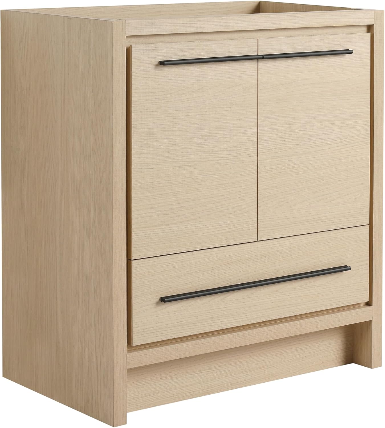 30 Inch Bathroom Vanity Without Sink, 30' Freestanding Vanity Without Sink Top, Sturdy Plywood Wooden Cabinet and 1 Drawer with Stainless Steel Slide Rails, Modern Floor-Standing Cabinet