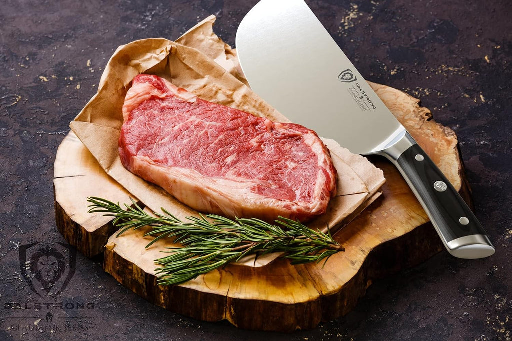 Dalstrong Meat Cleaver Knife-9'- Gladiator Series-'The Ravager'-Heavy Duty Butcher Kitchen Knife Gift-Forged High Carbon German Steel-BBQ, Meat Knife-w/Sheath-NSF Certified