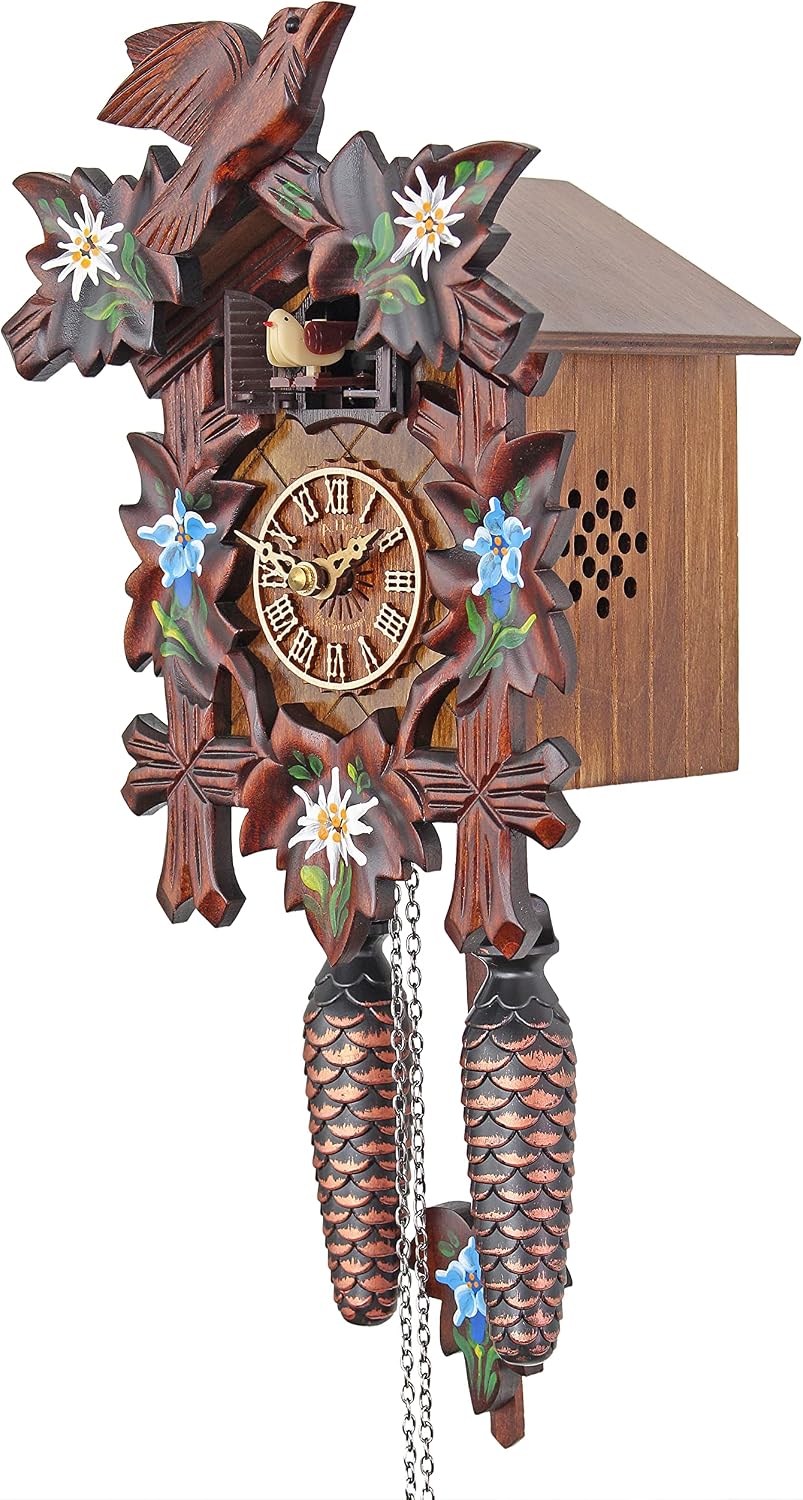 Quartz Cuckoo Clock - Alpine Flowers AH 40/8 QM