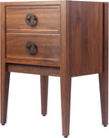 JONATHAN Y Corbin 24 in. W x 18 in. D x 33 in. H Modern 1-Drawer Freestanding Bathroom Vanity Base Only with Black Handles, Walnut (Sink Basin Not Included) VAN2001B