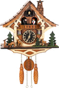 Cuckoo Clock, Black Forest Style Wooden Pendulum Quartz Wall Clock, Volume Control, Night Silent, Gift Package, Professional Service