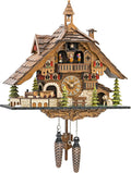 Engstler Quartz Cuckoo Clock Black Forest House with Moving Train, with Music EN 48110 QMT