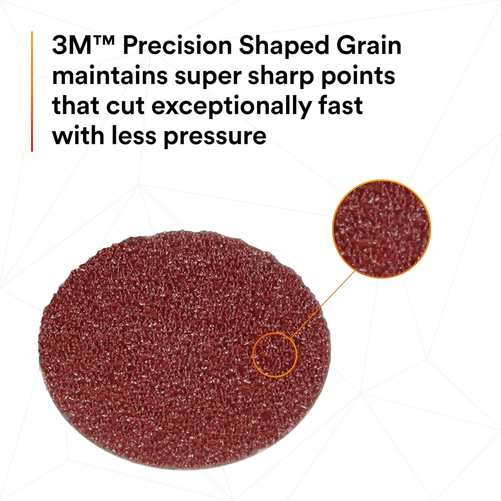 3M Cubitron II Fibre Roloc Disc 982C TR, Speed-Lok TR Quick-Change Attachment, Ceramic Aluminum Oxide, 2' Diameter, 60 Grit (Pack of 200)