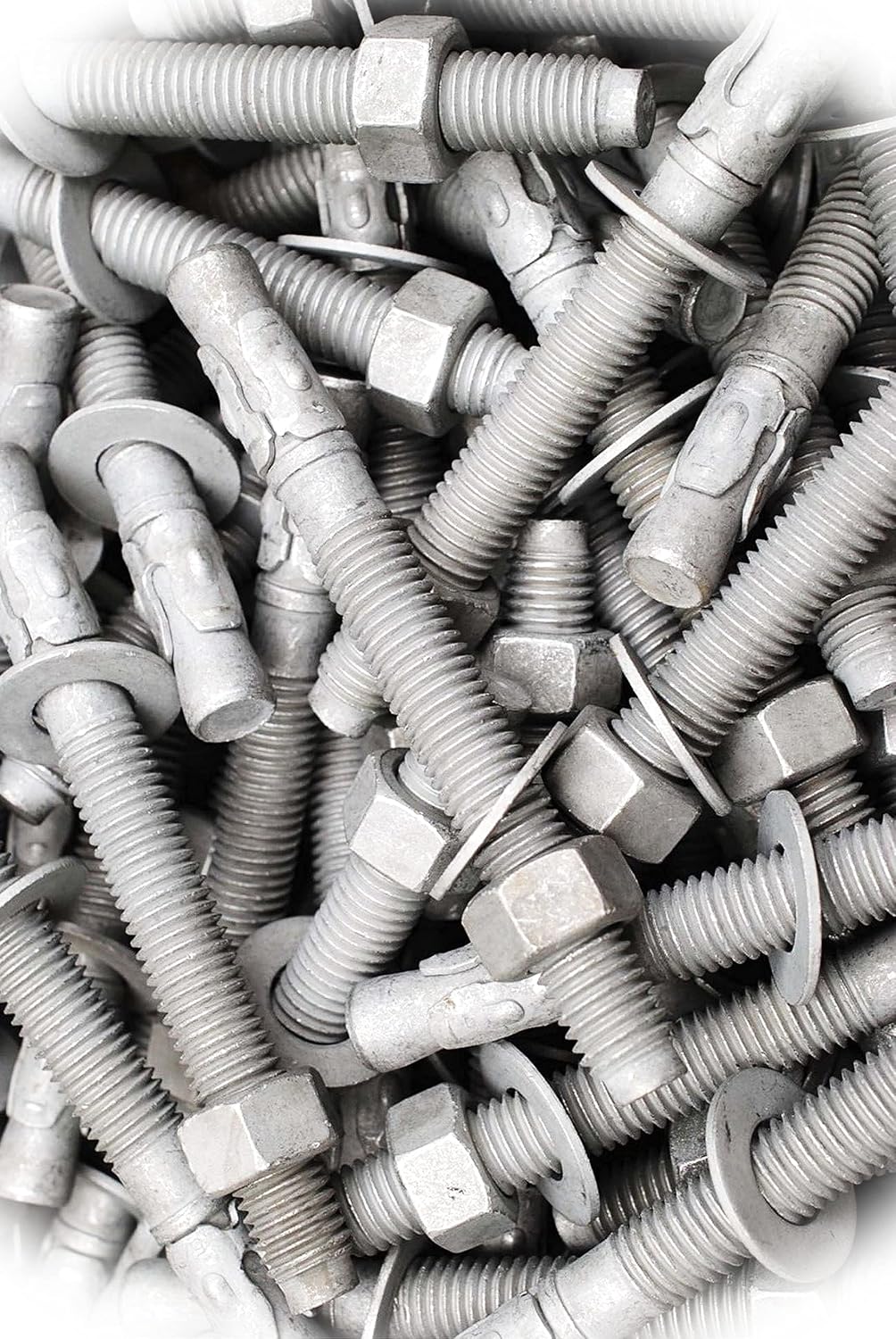 New Pack of (10) Galvanized Concrete Wedge Anchor Bolts 5/8 x 6 Includes Nuts & Washers Multi-Purpose Comprehensive Hardware Fastener Assortment Kit MoPNEM02949