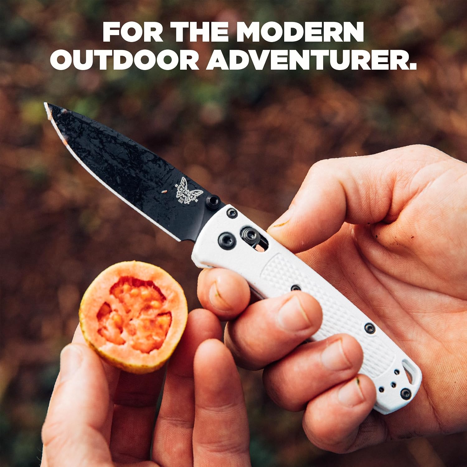 Benchmade - Mini Bugout, Outdoor, EDC Folding Knife, Drop-Point Blade with White Givory Handle (533BK-1)