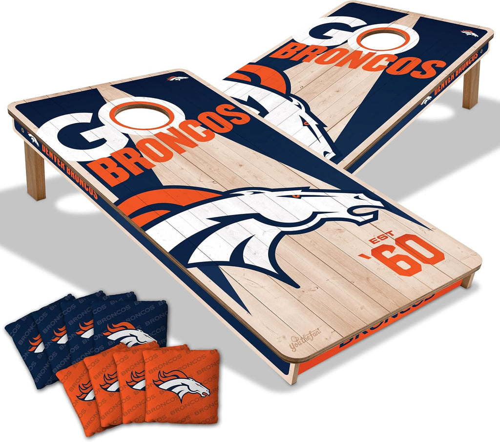 YouTheFan NFL 2' x 4' Professional Wood Cornhole Game with Logo Bags